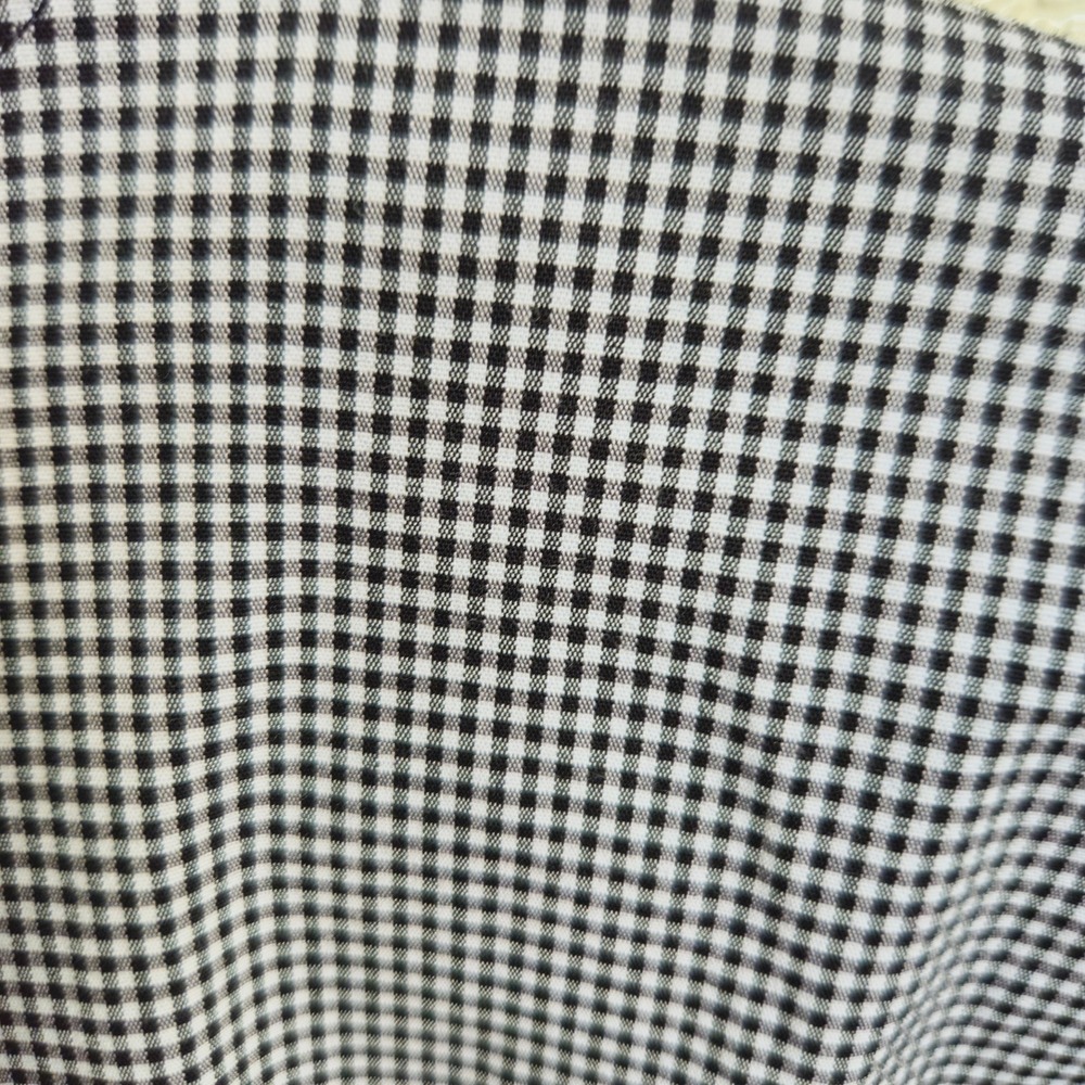 J. Jill Micro Gingham Black/White Tunic Button Front Size M Lagenlook Office EUC - Picture 9 of 11